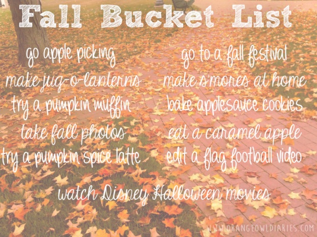 my fall bucket list